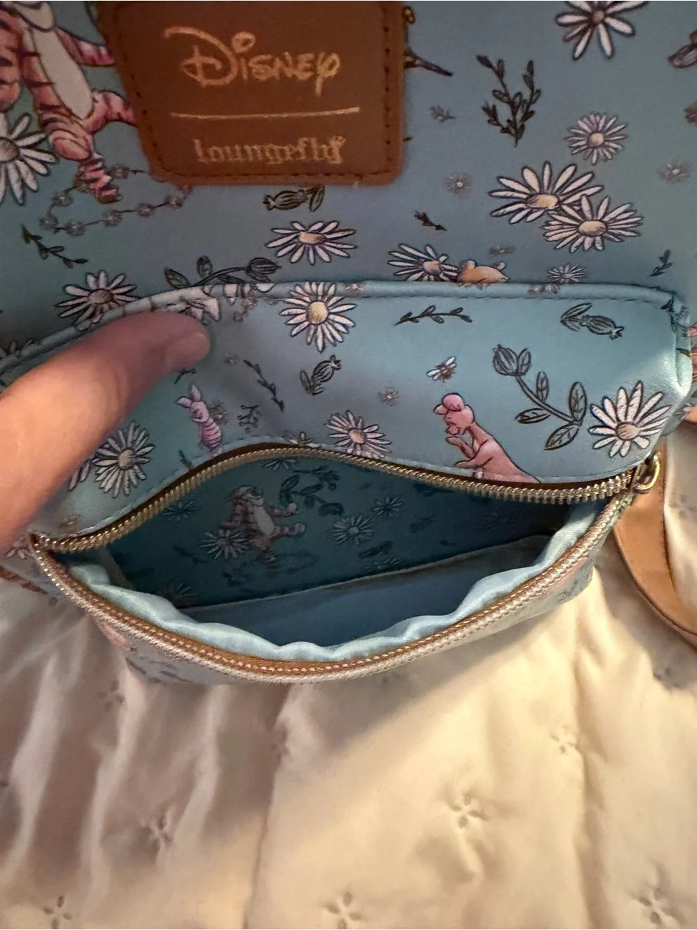Disney Light Blue Floral Winnie the Pooh Mini Backpack - Picture 4 of 6